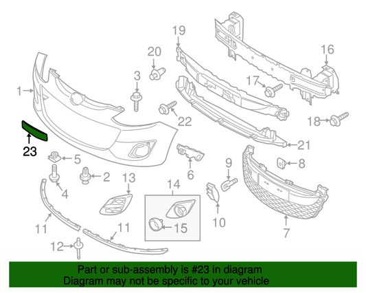 Mazda2 Front License Plate Cover (OEM)