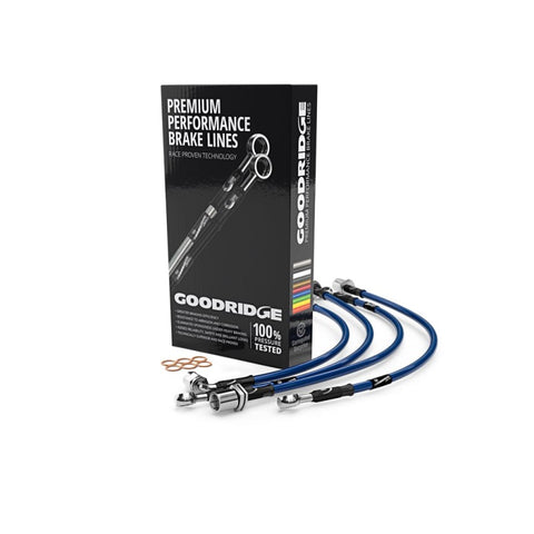 Goodridge 2016+ Ford Focus RS MK3 Phantom Stainless Steel Brake Lines - Electric Blue