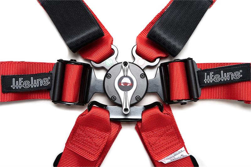 Lifeline Harness - Copse 6pt FIA 8853:2016 - 2" - Snap Hook or Bolt-In, Pull-Down *2031 EXPIRATION*