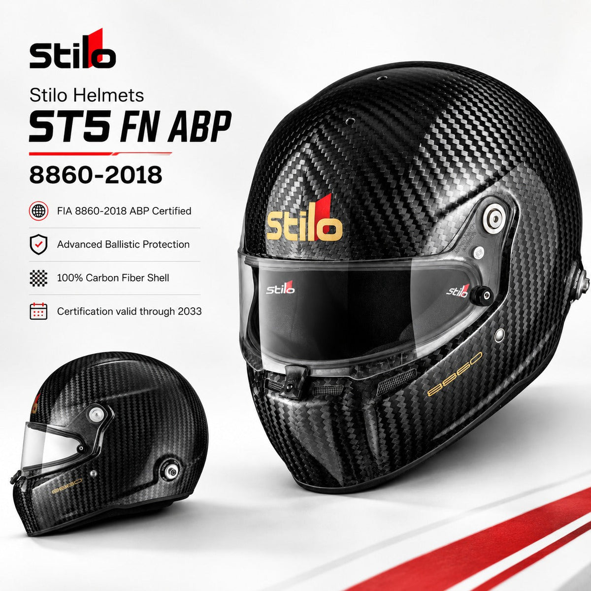 Stilo ST5 FN 8860-2018 ABP Carbon Fiber Helmet