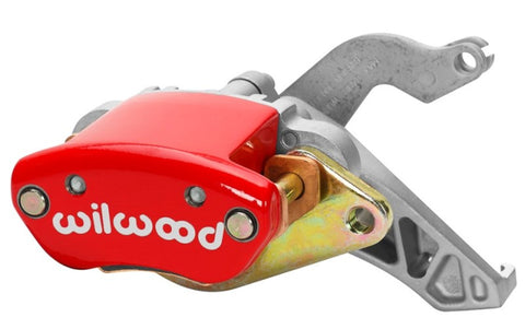 Wilwood Caliper-MC4 Mechanical-L/H - Red w/ Logo 1.19in Piston .81in Disc