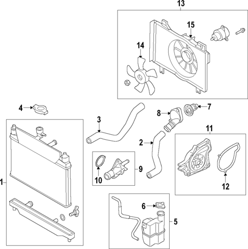 Mazda2 Radiator Hoses (OEM)