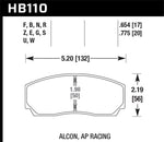 Hawk AP CP5200 Caliper HP+ Street Brake Pads