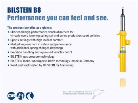 Bilstein B8 Performance Plus 11-16 Ford Fiesta SE L4 1.6L REAR Monotube Shock Absorber