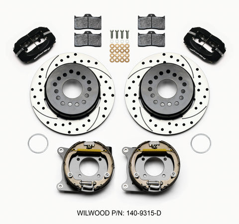 Wilwood Forged Dynalite P/S Park Brake Kit Drilled 12 Bolt 2.75in offset Staggered Shock
