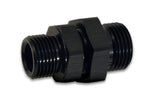 Vibrant -8AN ORB Male to Male Union Adapter - Anodized Black