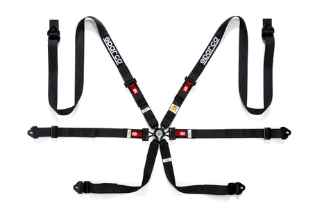 Sparco Belt PD 6 Point 2in Black Harness