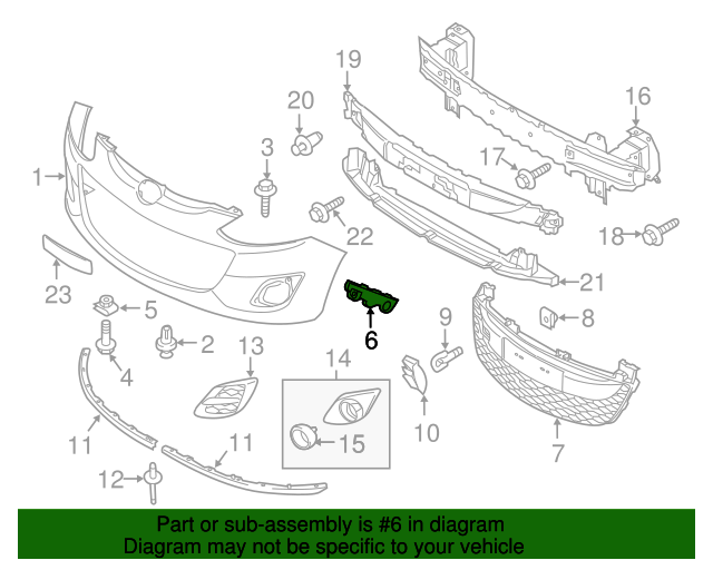 Mazda2 Front Bumper Clips (OEM)