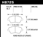 Hawk 2014 Ford Fiesta ST Performance Ceramic Front Brake Pads - Chris Taylor Racing Services