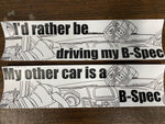 B-Spec Bumper Stickers - Chris Taylor Racing Services