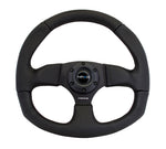 NRG Reinforced Steering Wheel (320mm Horizontal / 330mm Vertical) Leather w/Black Stitching