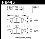Hawk 02-06 Mini Cooper / Cooper S HPS Street Rear Brake Pads - Chris Taylor Racing Services