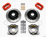 Wilwood Forged Dynalite P/S Park Brake Kit Drilled Red Ford 8.8 w/2.5in Offset-5 Lug
