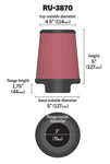 K&N Universal Clamp-On Air Filter 3in FLG / 5in B / 4-1/2in T / 5in H
