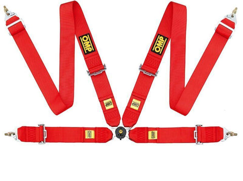OMP Safety Harness First 3In 4 Points Red Fia 8854/98