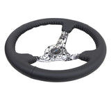NRG Reinforced Steering Wheel (350mm / 3in. Deep) Blk Leather w/Hydrodipped Digi-Camo Spokes - Chris Taylor Racing Services