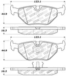 StopTech Performance 87-99 BMW M3 / 89-93 M5 / 98-02 Z3 Rear Street Performance Brake Pads