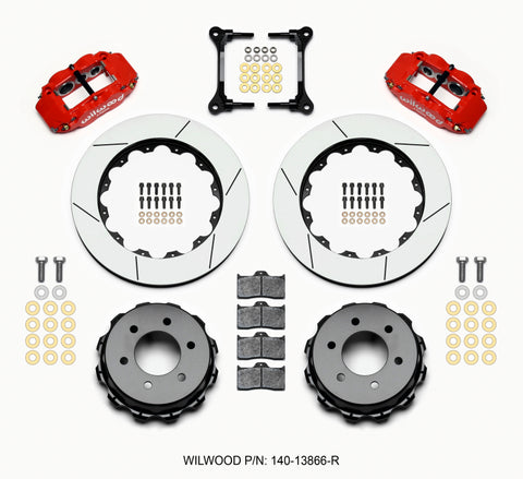 Wilwood Narrow Superlite 4R RearTruck Kit 14.25in Red 2012-Up Ford F150 (6 lug)