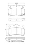 StopTech Street Touring 06 Lexus GS300/430 / 07-08 GS350 Rear Brake Pads