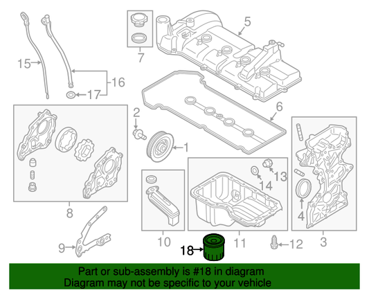 Mazda2 Oil Filter (B6Y1-14-302A) OEM