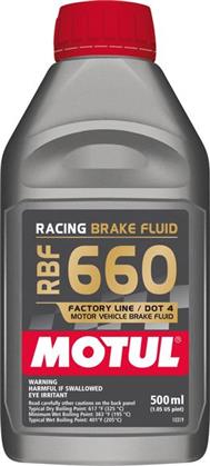 Motul 1/2L Brake Fluid RBF 660 - Racing DOT Single