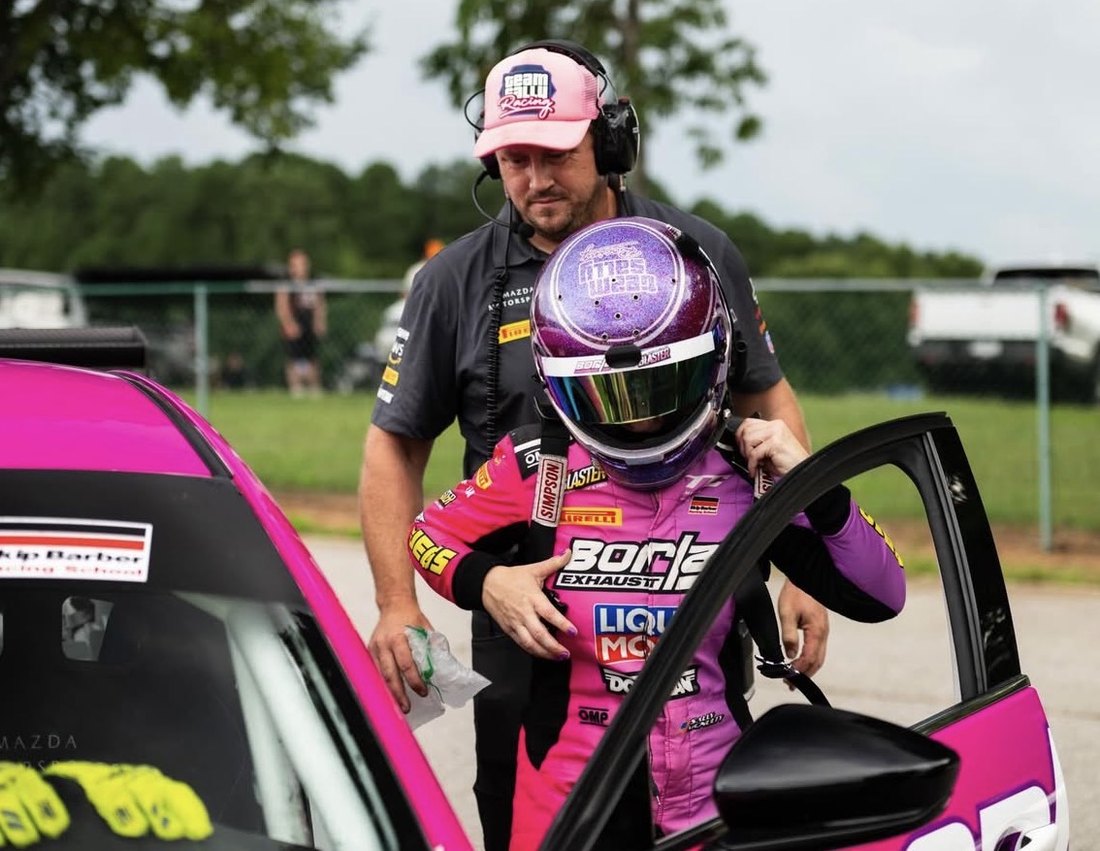 Chris working trackside on race day